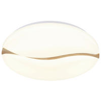 GLOBO LED-Deckenleuchte weiß Opal Metall Kunststoff H/D: ca. 7x33 cm 1 Brennstellen LETICIA - weiß/Opal (33,00/7,00cm) - GLOBO
