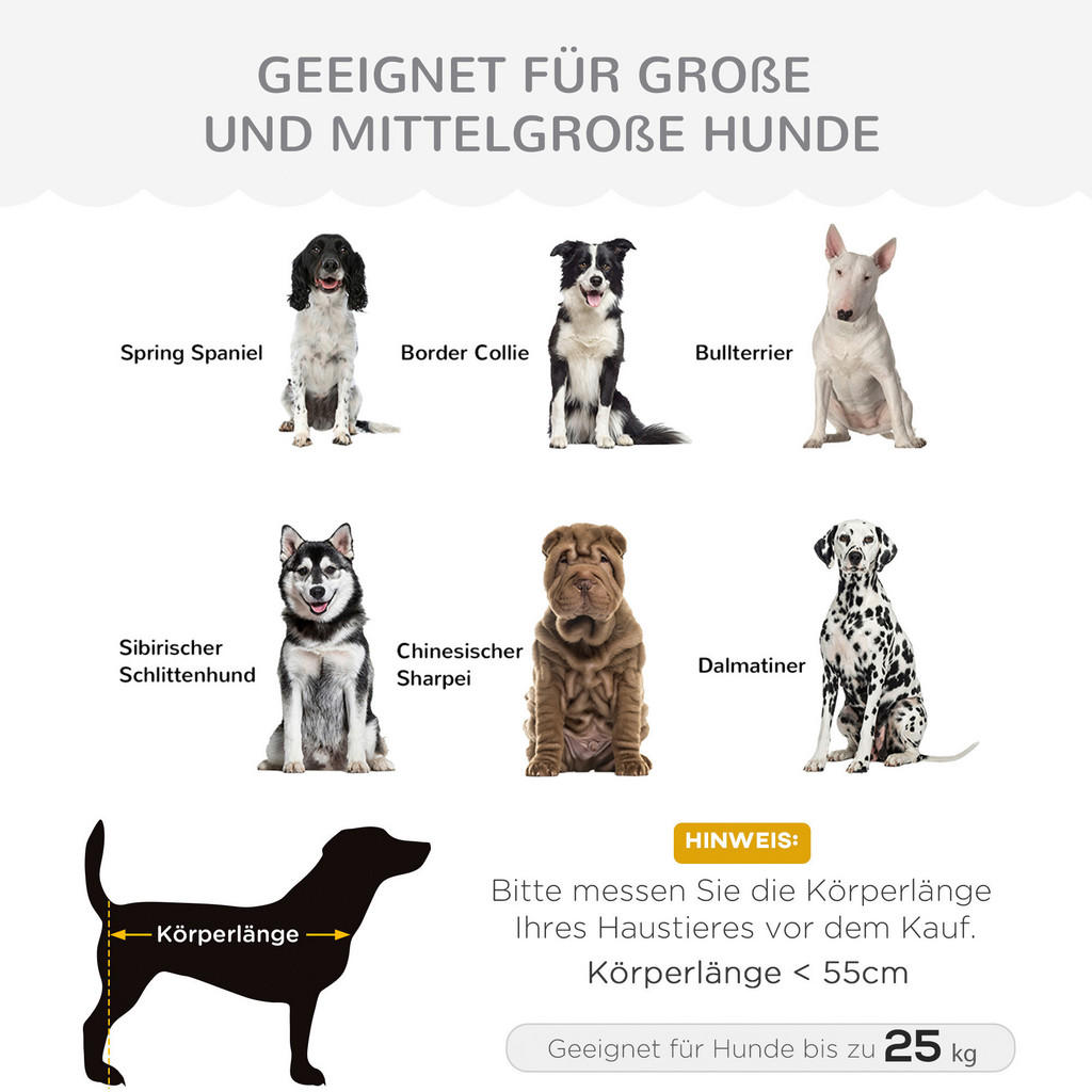 Thumbnail - PawHut Hundesofa grau Schaumstoff B/H/L: ca. 60,5x35,5x98,5 cm