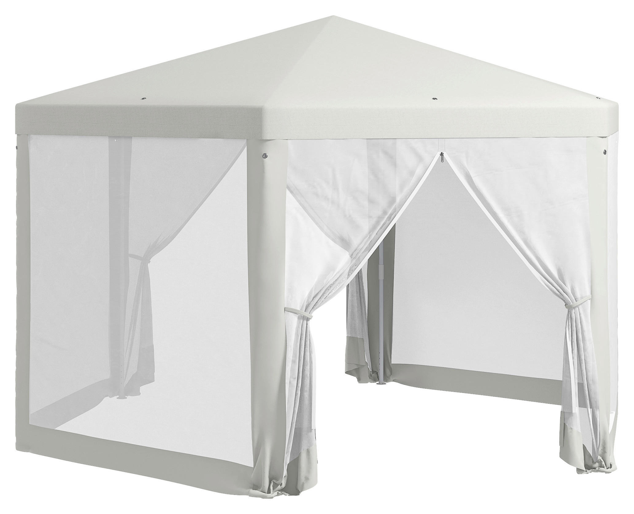 Outsunny Pavillon cremeweiß Polypropylen B/H/L: ca. 394x394x250 cm Pavillon - cremeweiß (250,00/394,00/394,00cm) - Outsunny