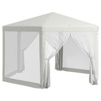 Outsunny Pavillon cremeweiß Polypropylen B/H/L: ca. 394x394x250 cm Pavillon - cremeweiß (250,00/394,00/394,00cm) - Outsunny