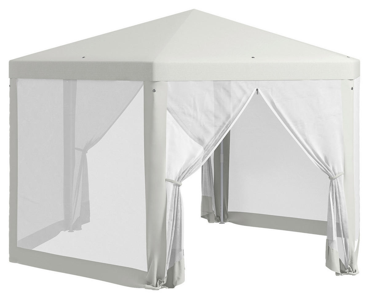 Outsunny Pavillon cremeweiß Polypropylen B/H/L: ca. 394x394x250 cm Pavillon - cremeweiß (250,00/394,00/394,00cm) - Outsunny
