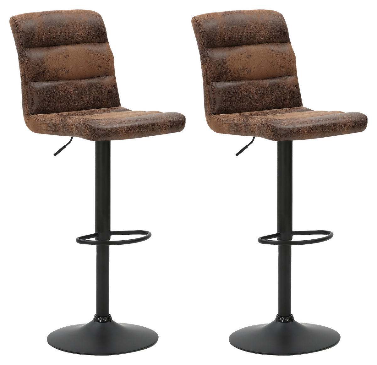 Barhocker PHIL Polyester B/H/T: ca. 42x100x51 cm PHIL - braun/schwarz (42,00/100,00/51,00cm) - byLIVING
