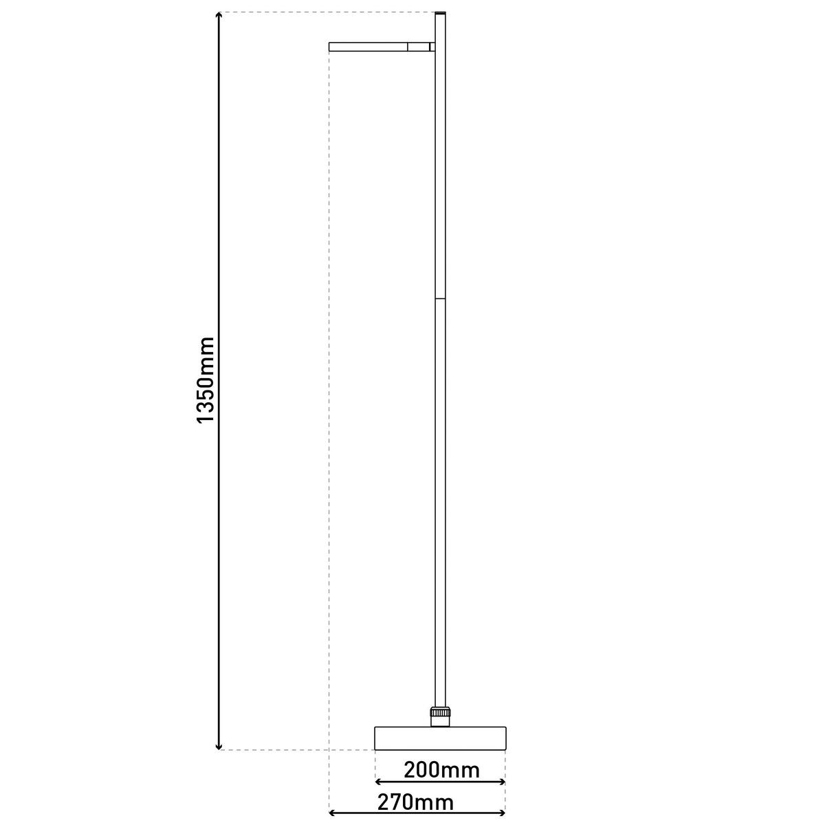 Näve Leuchten LED-Stehleuchte schwarz Metall B/H/T: ca. 26,6x135x20 cm LUPA - schwarz (26,60/135,00/20,00cm) - Näve Leuchten