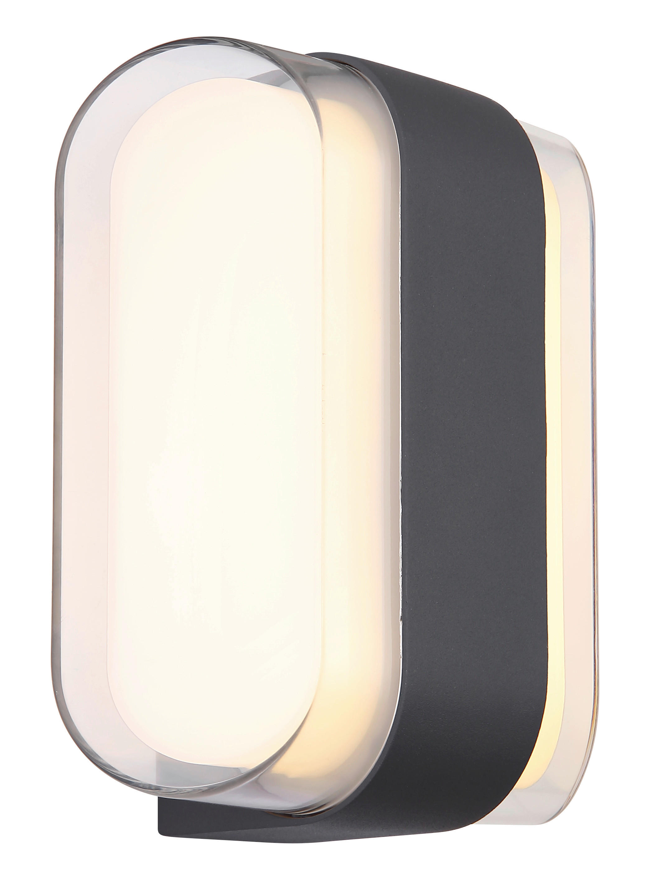 LED-Außenleuchte anthrazit Opal B/H: ca. 16x12,5 cm PLIXON - Opal/anthrazit (16,00/12,50cm) - GLOBO