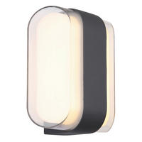 LED-Außenleuchte anthrazit Opal B/H: ca. 16x12,5 cm PLIXON - Opal/anthrazit (16,00/12,50cm) - GLOBO