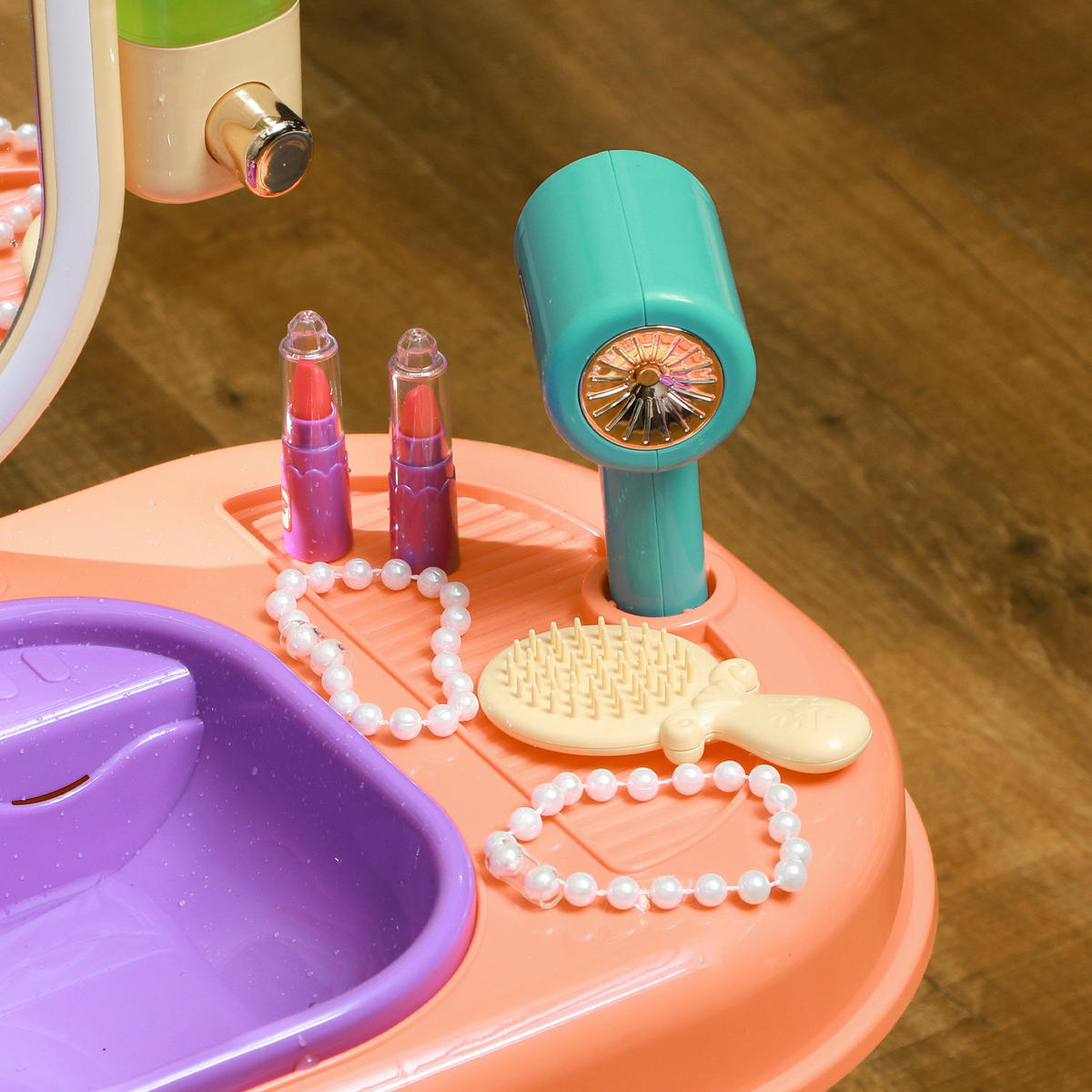 AIYAPLAY Kinder Schminktisch Set B/H/L: ca. 29x71x55 cm Kinder Schminktisch Set - violett (55,00/29,00/71,00cm) - AIYAPLAY