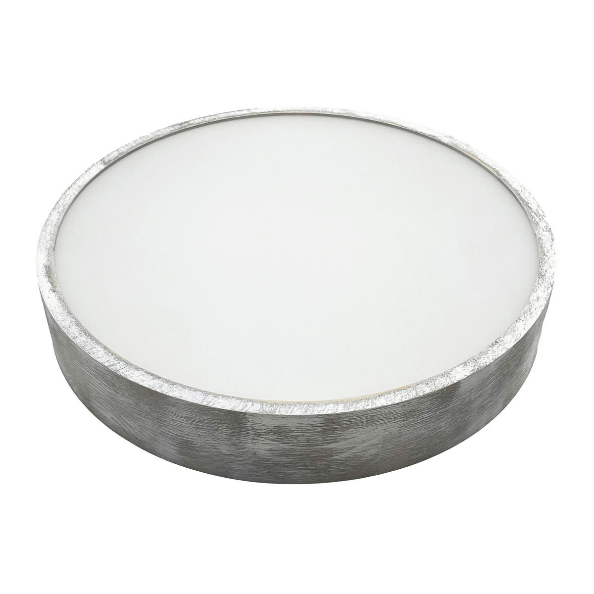 Lamkur Deckenleuchte weiß hellbraun Holz Glas B/H/L: ca. 48,5x12x48,5 cm 3 Brennstellen Eveline - weiß/hellbraun (48,50/48,50/12,00cm) - Lamkur