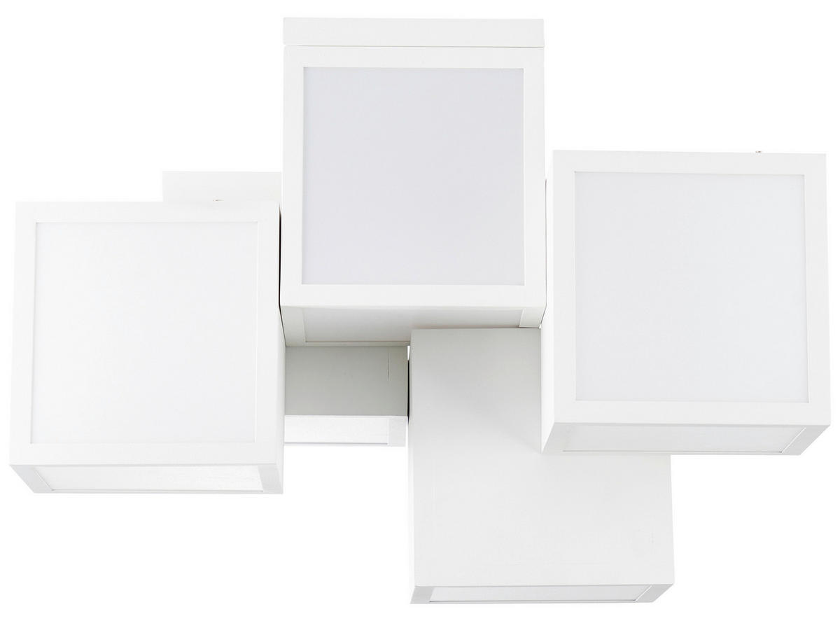 Brilliant Deckenleuchte Cubix G97179/05 weiß Metall Kunststoff B/H/T: ca. 45,5x32x38 cm Cubix - weiß (45,50/32,00/38,00cm) - Brilliant