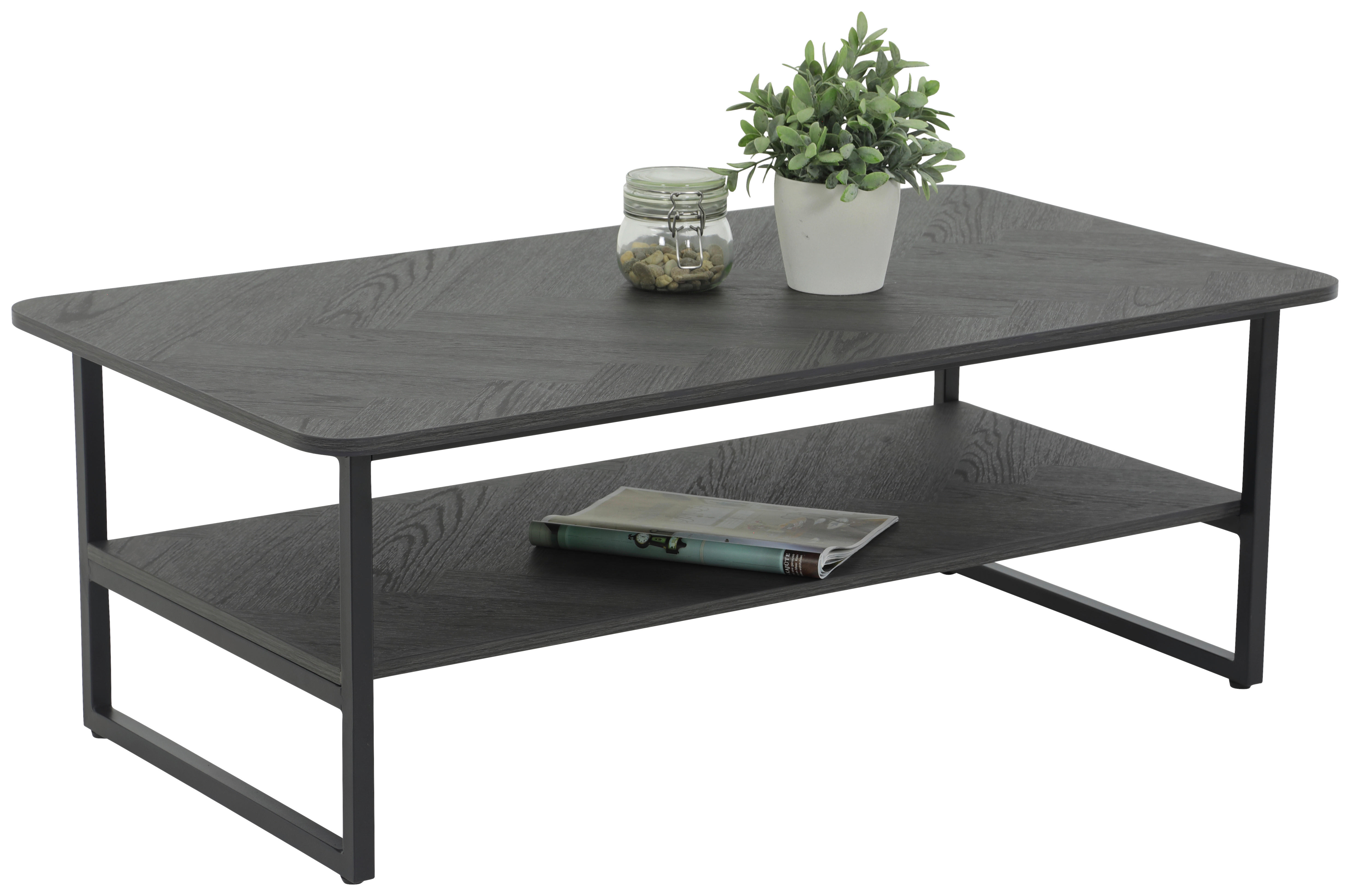 Couchtisch Holger grau B/H/T: ca. 110x40x60 cm Holger - schwarz/grau (110,00/40,00/60,00cm)