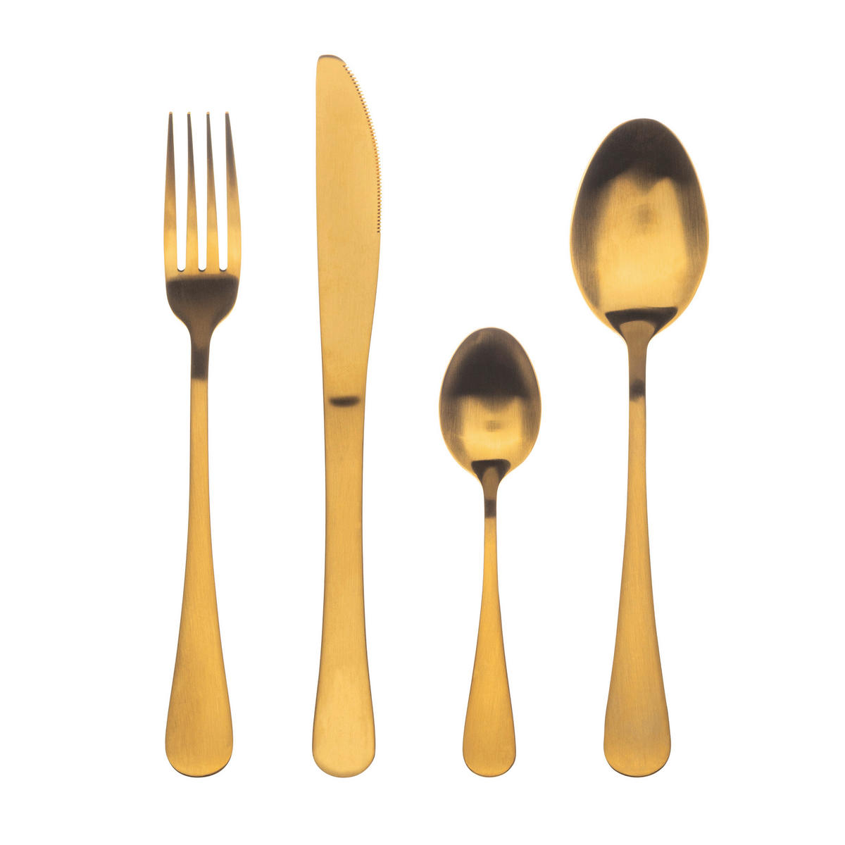 BERGNER Besteckset Munich gold matt gold Edelstahl 24 tlg. Munich gold matt - gold - BERGNER