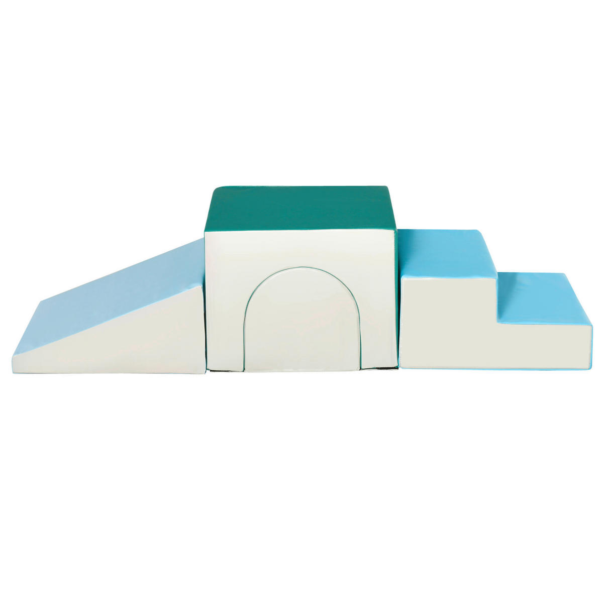 HOMCOM Kinder Bausteine 4er Set B/H/L: ca. 50x150x39 cm Kinder-Softplay-Set - blau/hellgrau (39,00/50,00/150,00cm) - HOMCOM