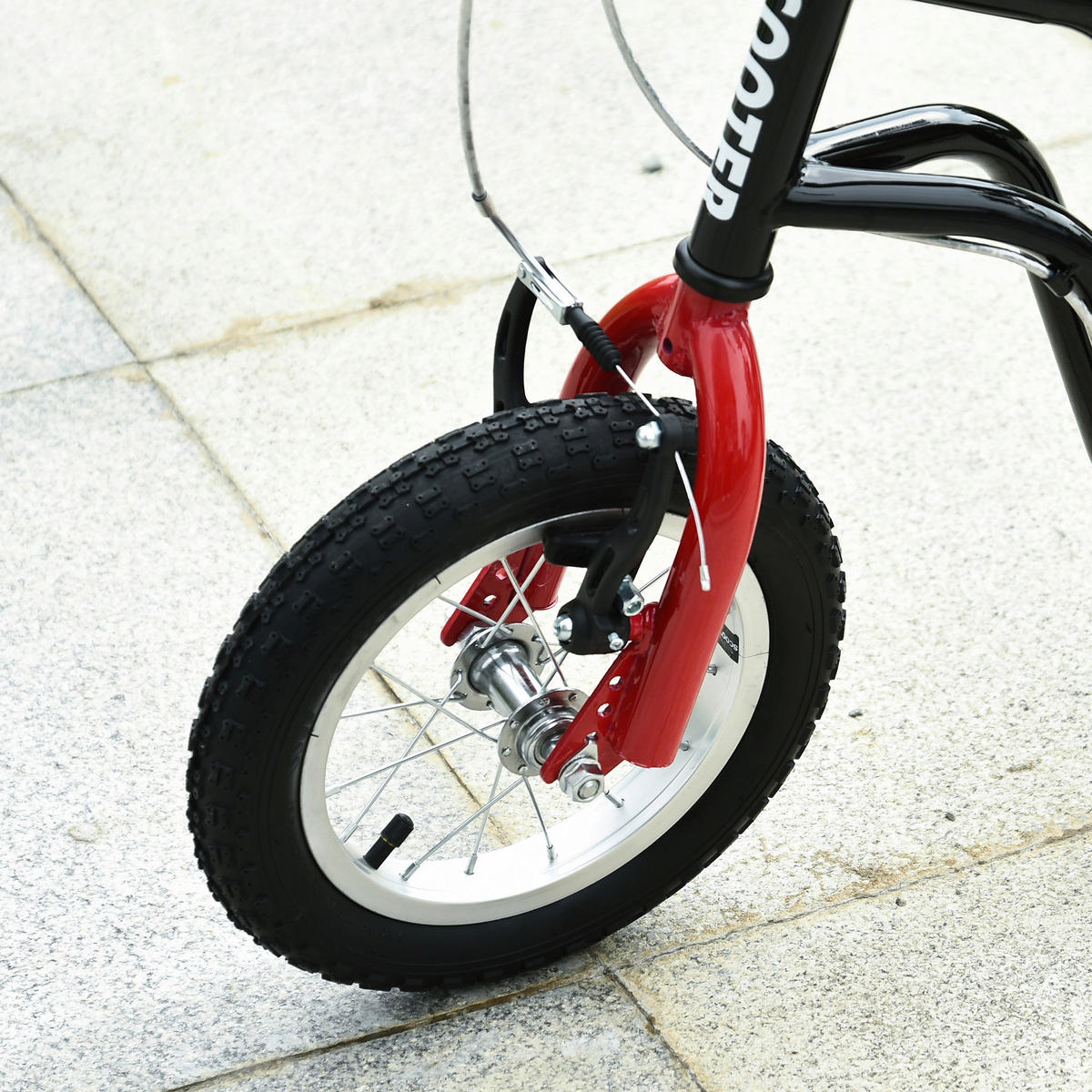 HOMCOM Kinderroller schwarz Kinderroller - schwarz (120,00/58,00/80,00cm) - HOMCOM