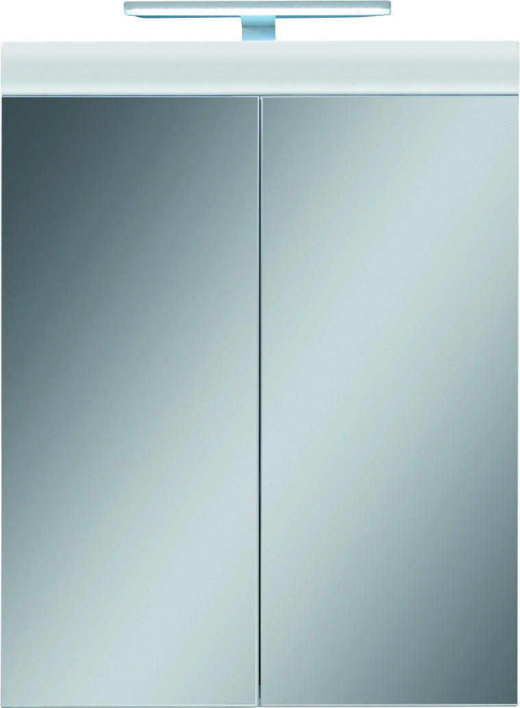 Spiegelschrank Amanda weiß weiß Hochglanz B/H/T: ca. 60x77x17 cm Amanda - weiß (60,00/77,00/17,00cm)