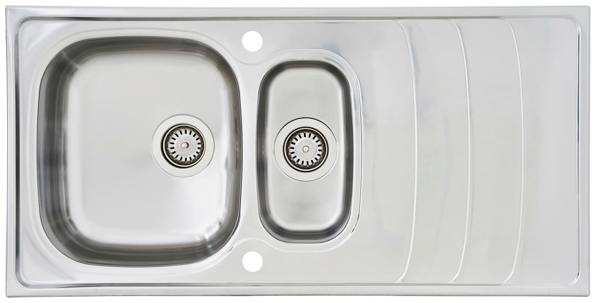 Respekta Einbauspüle Miami 100 x 50 Edelstahl B/H/T: ca. 100x19x50 cm Miami 100 x 50 - Edelstahl (100,00/19,00/50,00cm) - Respekta