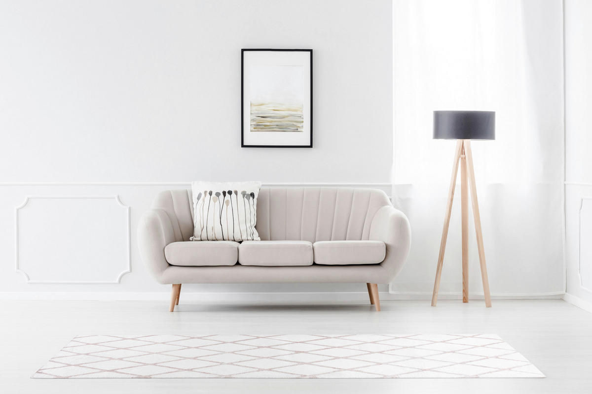 360Living Teppich Vivica rosé B/L: ca. 80x250 cm Vivica - weiß/rosé (80,00/250,00cm) - 360Living
