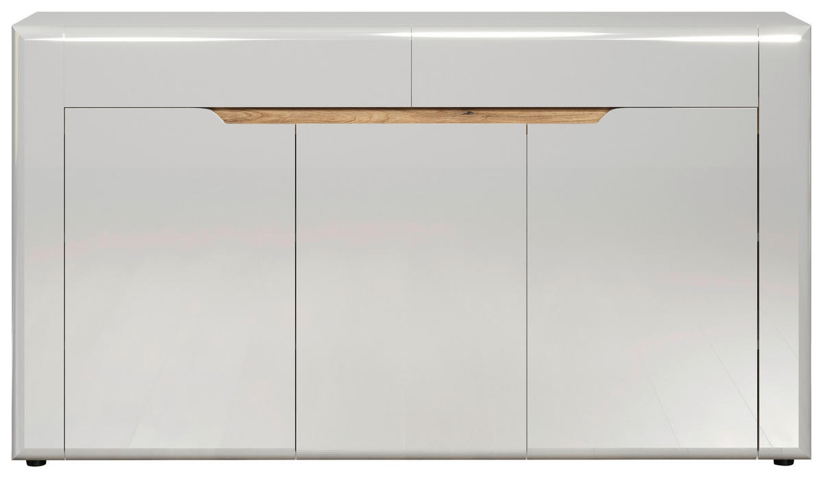 Sideboard Marlon Eiche Evoke Coast Nachbildung weiß Hochglanz B/H/T: ca. 150x84x40 cm Marlon - Eiche/weiß (150,00/84,00/40,00cm)