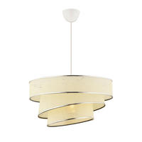 Opviq Pendelleuchte weiß silber Baumwolle Metall B/H/L: ca. 40x72x40 cm E27 1 Brennstellen Couper Hazeran - weiß/silber (40,00/40,00/72,00cm) - Opviq