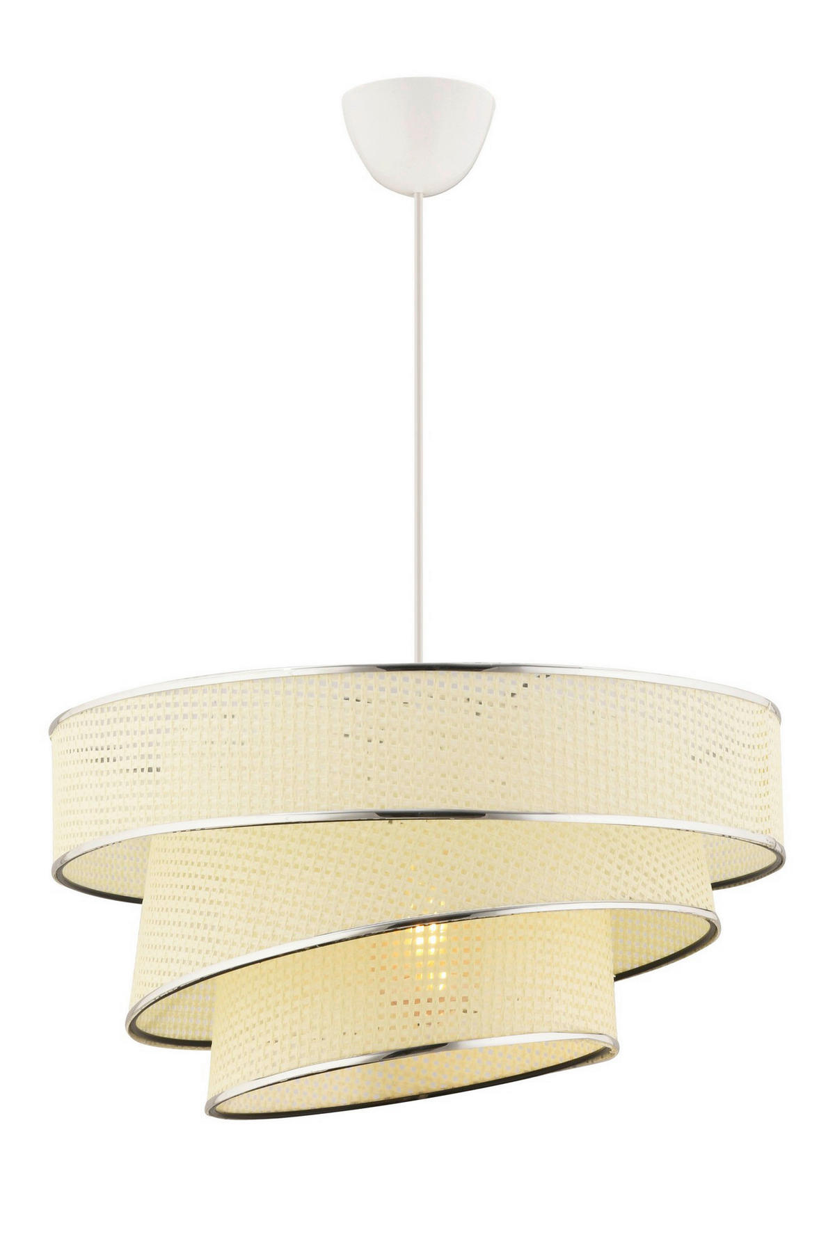 Opviq Pendelleuchte weiß silber Baumwolle Metall B/H/L: ca. 40x72x40 cm E27 1 Brennstellen Couper Hazeran - weiß/silber (40,00/40,00/72,00cm) - Opviq