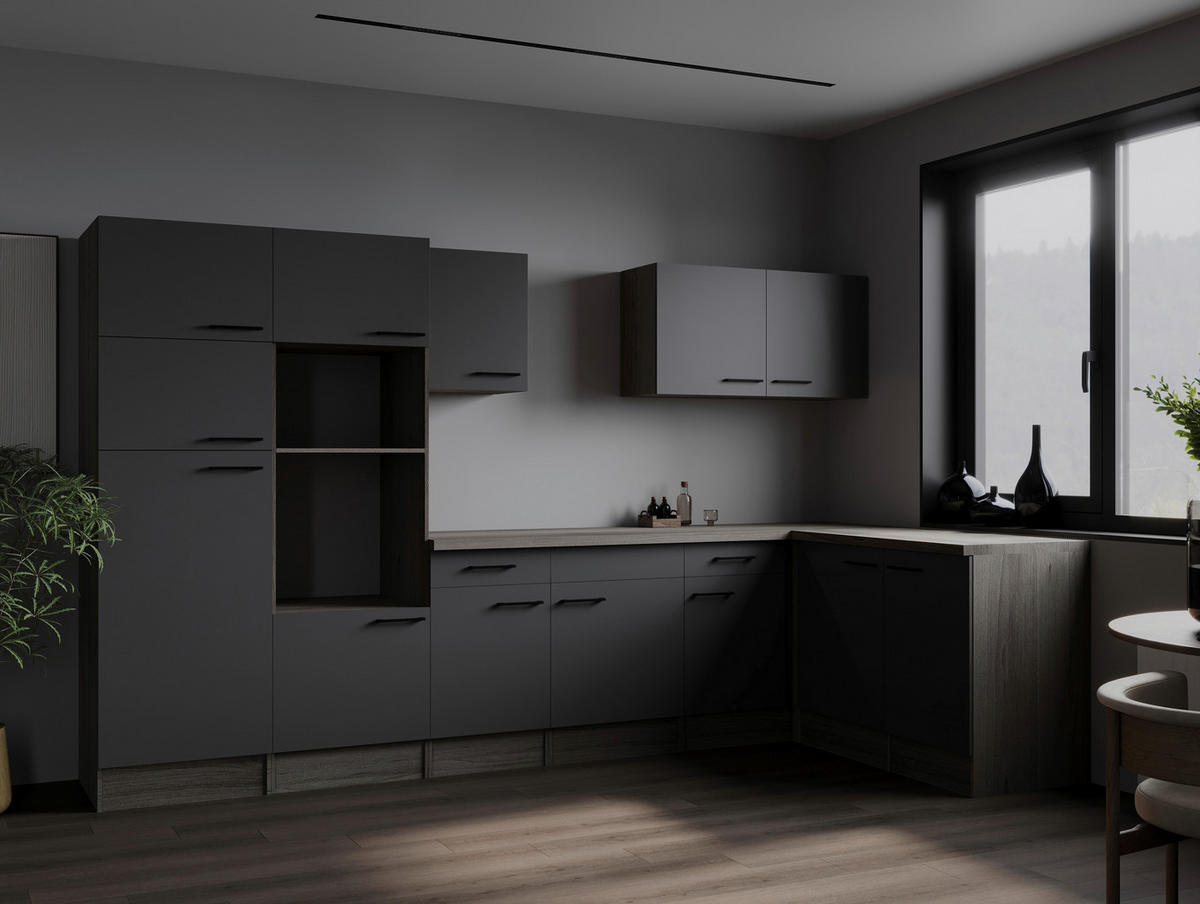 Winkelküche Oliver B/H/T: ca. 340x205x172 cm Oliver - Eiche/grau (340,00/205,00/172,00cm) - Respekta