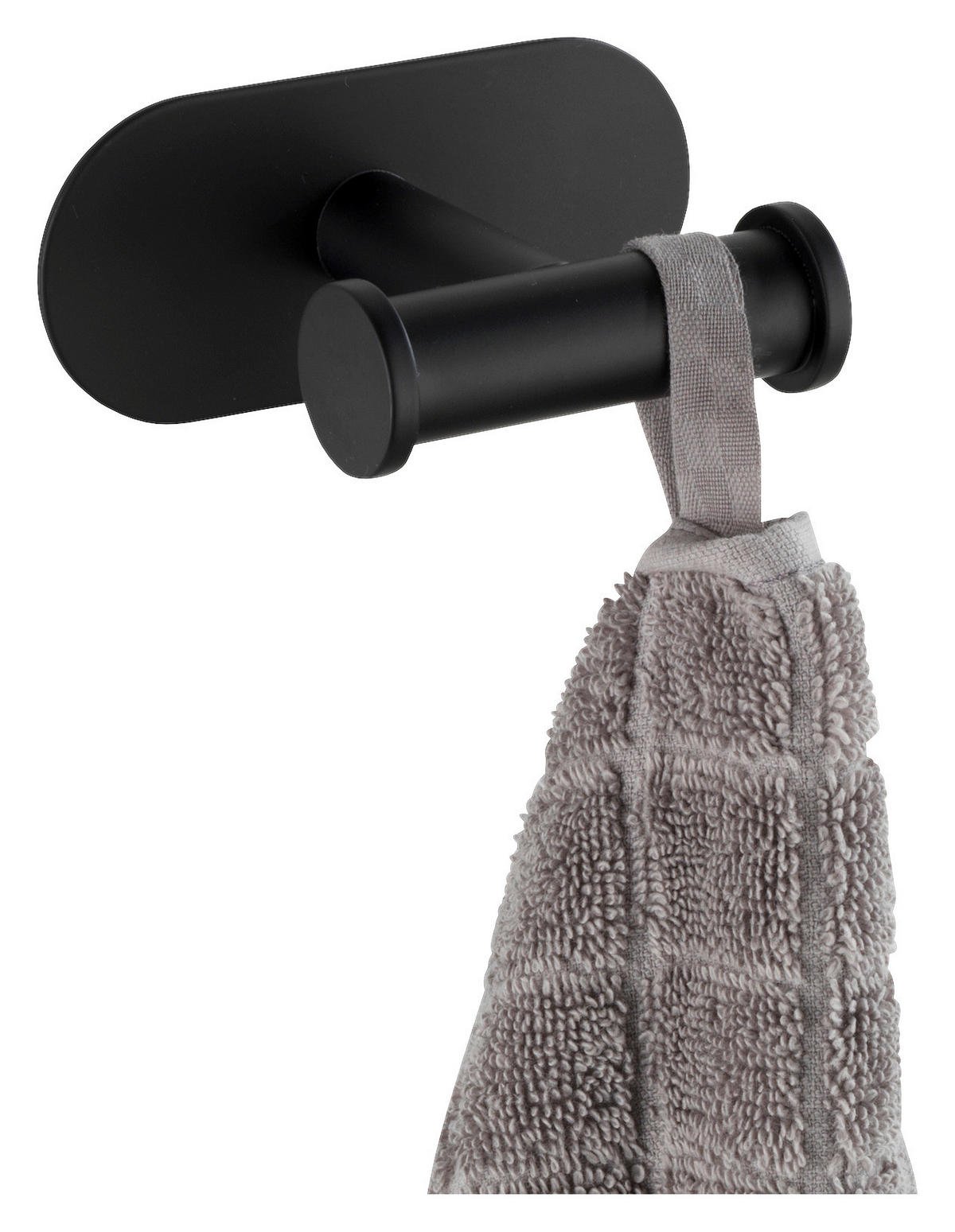 Handtuchhaken schwarz Metall B/H/T: ca. 10x4,5x6,5 cm Handtuchhaken_Duo_Orea_Black - schwarz (10,00/4,50/6,50cm) - Turbo-Loc