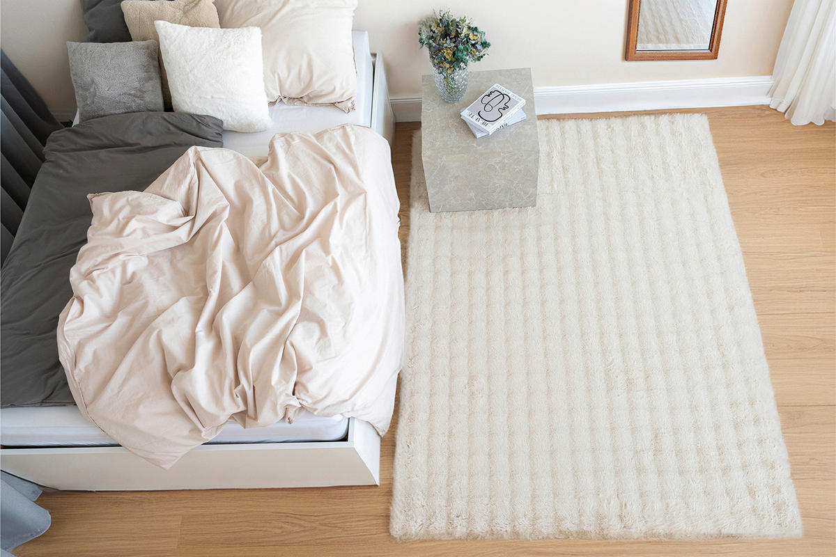 Padiro Hochflorteppich Hailey 125 creme B/H/L: ca. 80x3x150 cm Hailey 125 - creme (150,00/80,00/3,00cm) - Padiro
