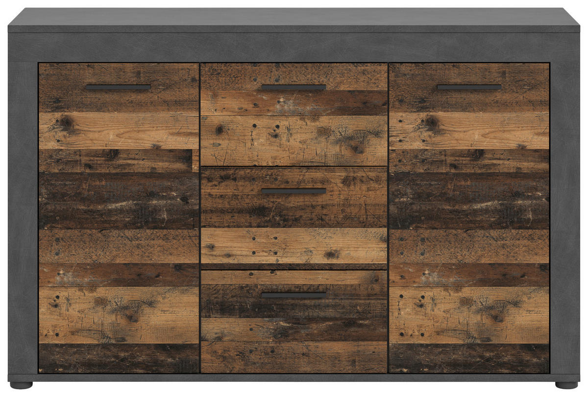 Sideboard Jam Matera Nachbildung Old Wood Nachbildung B/H/T: ca. 80x125x35 cm Jam - (80,00/125,00/35,00cm) - xonox.home