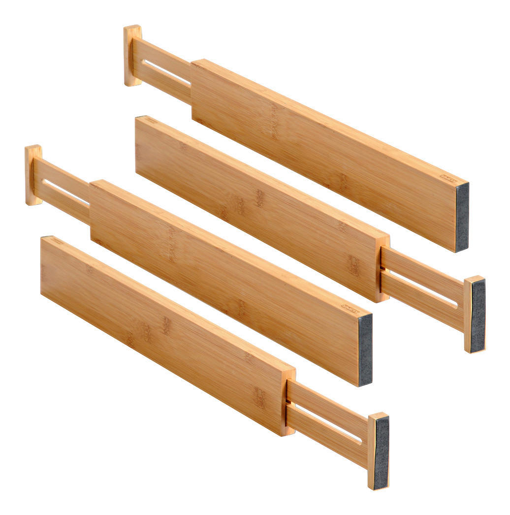 Kesper Schubladentrenner natur Bambus H/L: ca. 6,6x45,5 cm Schubladentrenner_4erSet - natur (45,50cm) - Kesper