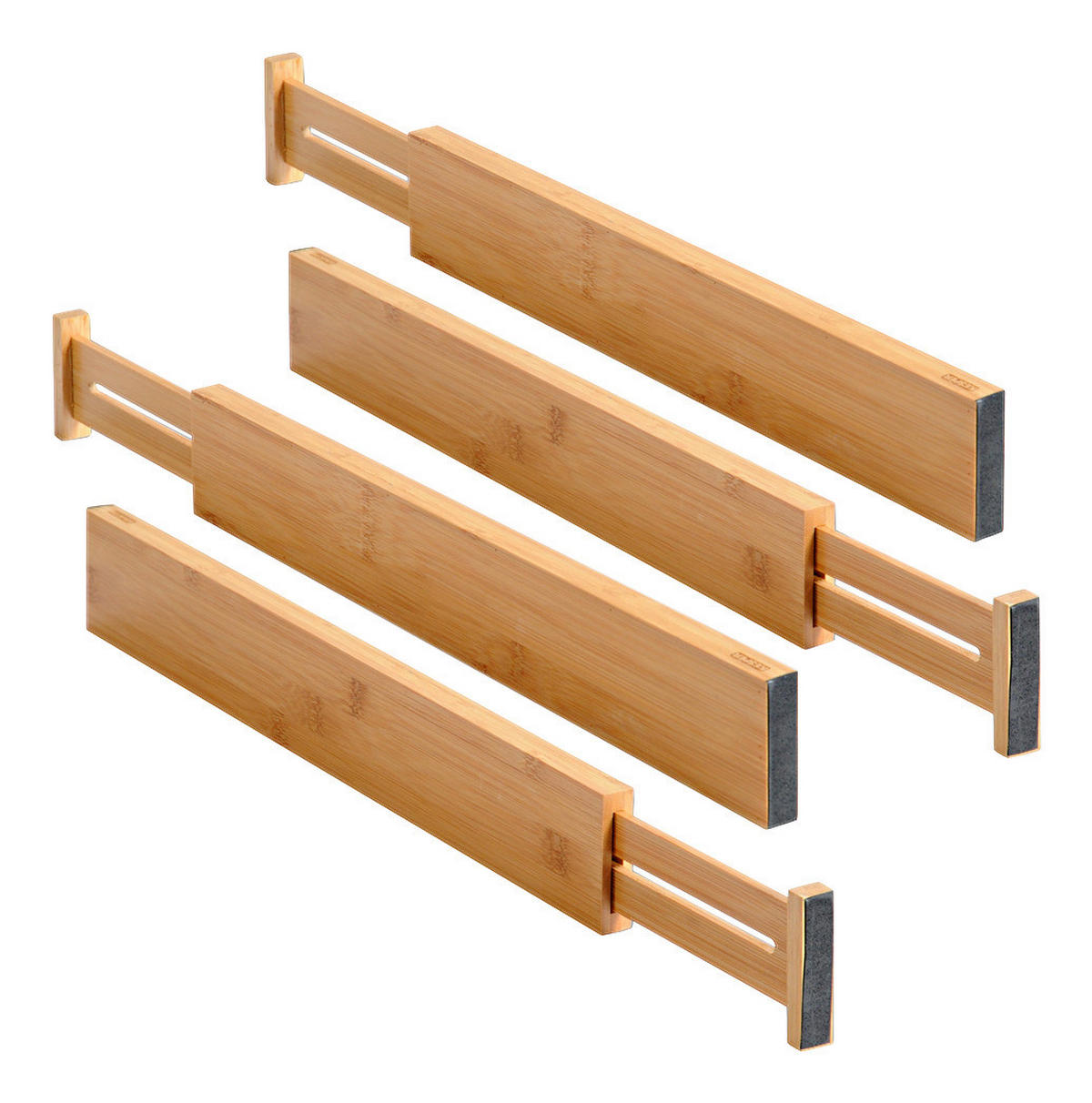 Kesper Schubladentrenner natur Bambus H/L: ca. 6,6x45,5 cm Schubladentrenner_4erSet - natur (45,50cm) - Kesper