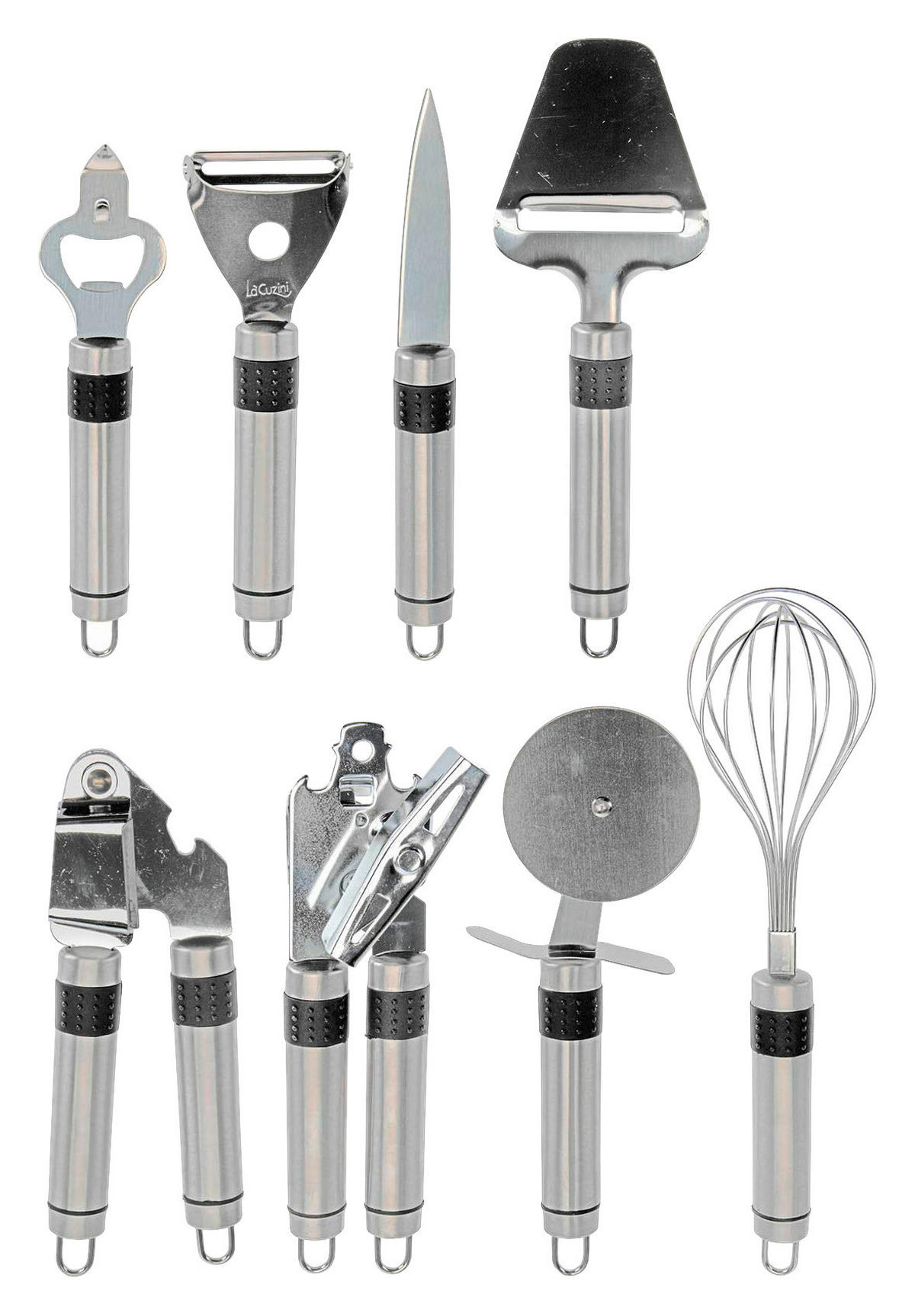 Küchenhelferset silber Edelstahl L: ca. 42 cm Küchenhelferset_9tlg. - silber (42,00cm)