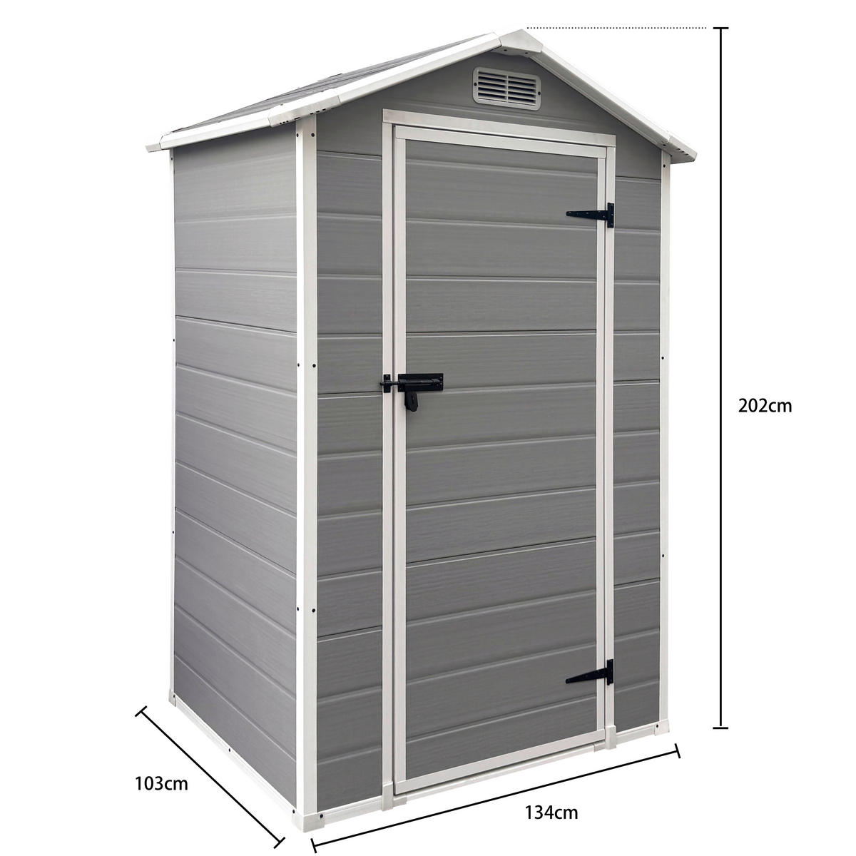 POCOline Gartenhaus Basic grau Basic - weiß/grau - POCOline