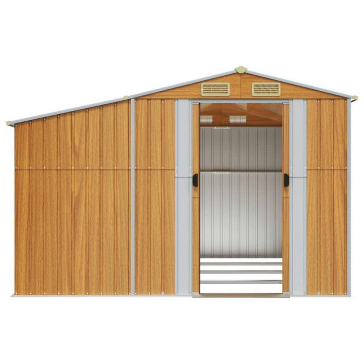 vidaXL Gartenhaus braun B/H/T: ca. 277x179x365,5 cm Gartenhaus - braun (277,00/179,00/365,50cm) - vidaXL