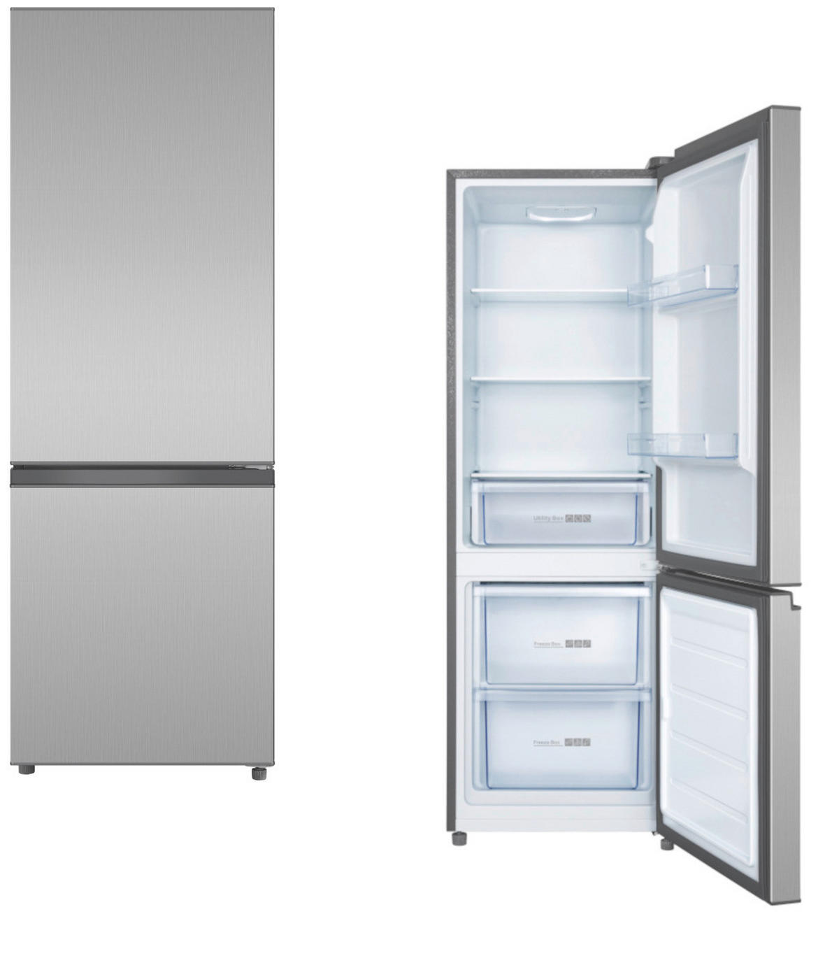 PKM Kühl-/Gefrierkombination KG162EIXN Inox B/H/T/L: ca. 49,8x145,5x51,5x51,5 cm KG162EIXN - Inox (51,50/49,80/145,50cm) - PKM