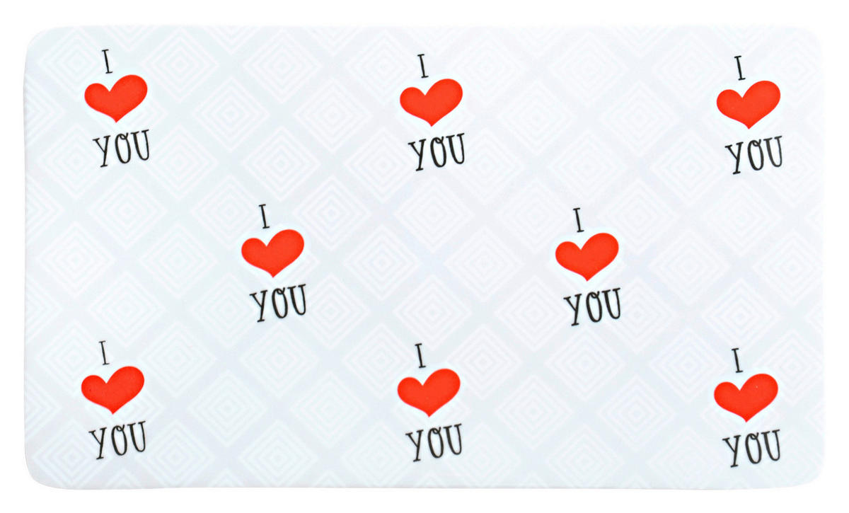 Schneidbrett Frühstücksbrettchen_Valentinstag - weiß (23,50/14,00/0,40cm)