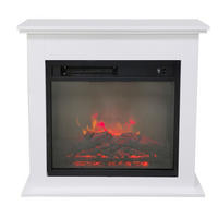 Elektrischer-Kamin schwarz weiß MDF Metall B/H/T: ca. 70x70x20 cm VICO - weiß/schwarz (70,00/70,00/20,00cm)