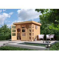 Karibu Gartenhaus Felipo 1 natur B/H/T: ca. 242x217x211 cm Felipo 1 - natur (242,00/217,00/211,00cm) - Karibu