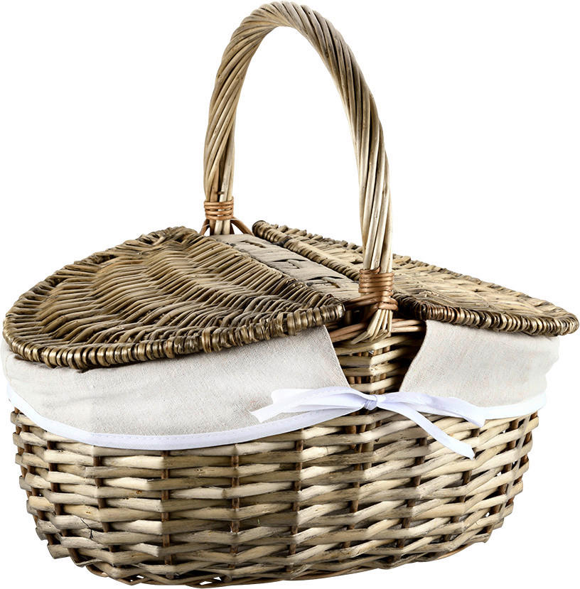 Kesper Picknickkorb braun Weide B/H/L: ca. 28x36x40 cm