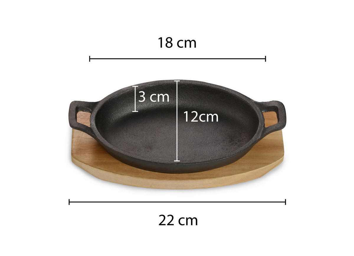 ECHTWERK Servierpfanne Big schwarz Eisen B/H/L: ca. 12x4,5x22 cm Big - schwarz (22,00/12,00/4,50cm) - ECHTWERK