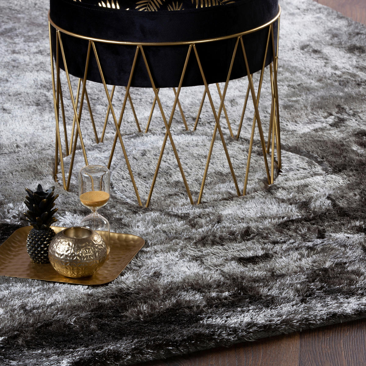 Obsession Teppich My Glitter Graphit B/L: ca. 120x170 cm My Glitter - Graphit (120,00/170,00cm) - Obsession