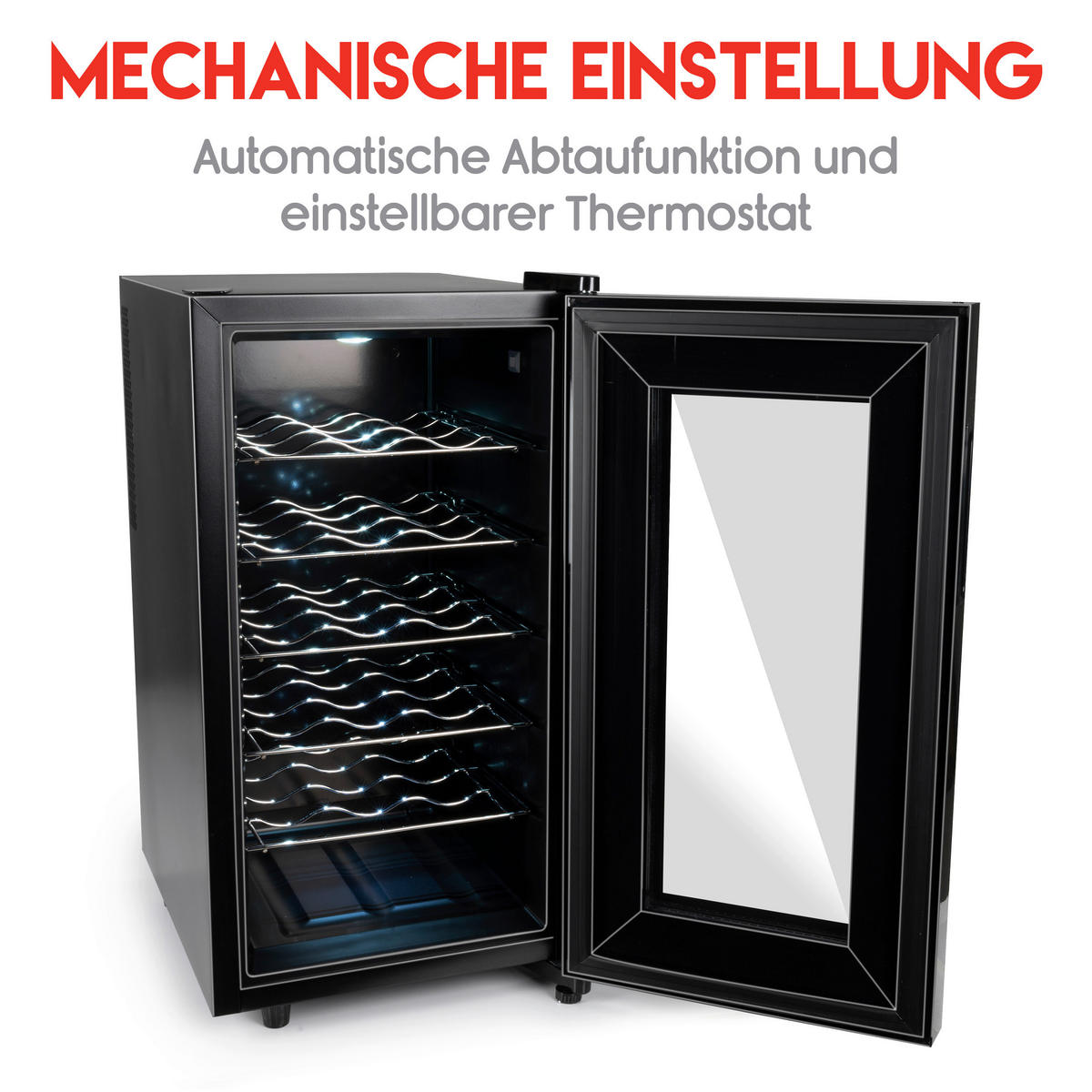 Alpina Weinkühlschrank CW-52H schwarz B/H/T: ca. 35x66x49 cm Weinkühlschrank - schwarz (35,00/66,00/49,00cm) - Alpina