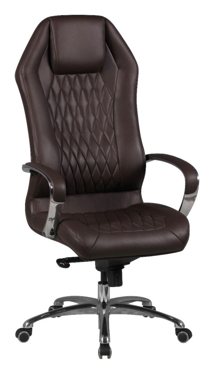 Drehstuhl braun Leder Bürostuhl MONTEREY - braun (67,00/136,00/70,00cm) - Amstyle