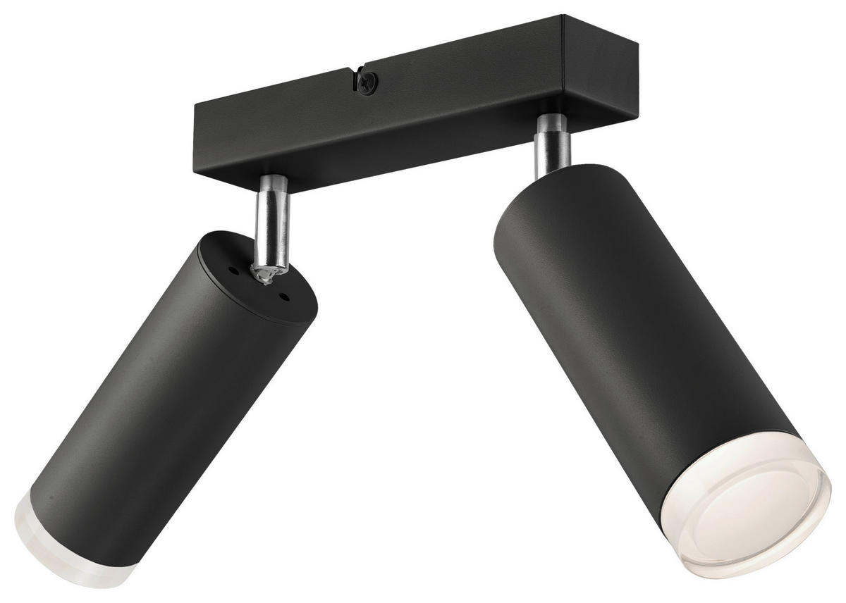 Lamkur Hängeleuchte schwarz Aluminium Acryl Stahl B/H/L: ca. 31x17x31 cm E27 2 Brennstellen Felix - schwarz (31,00/31,00/17,00cm) - Lamkur