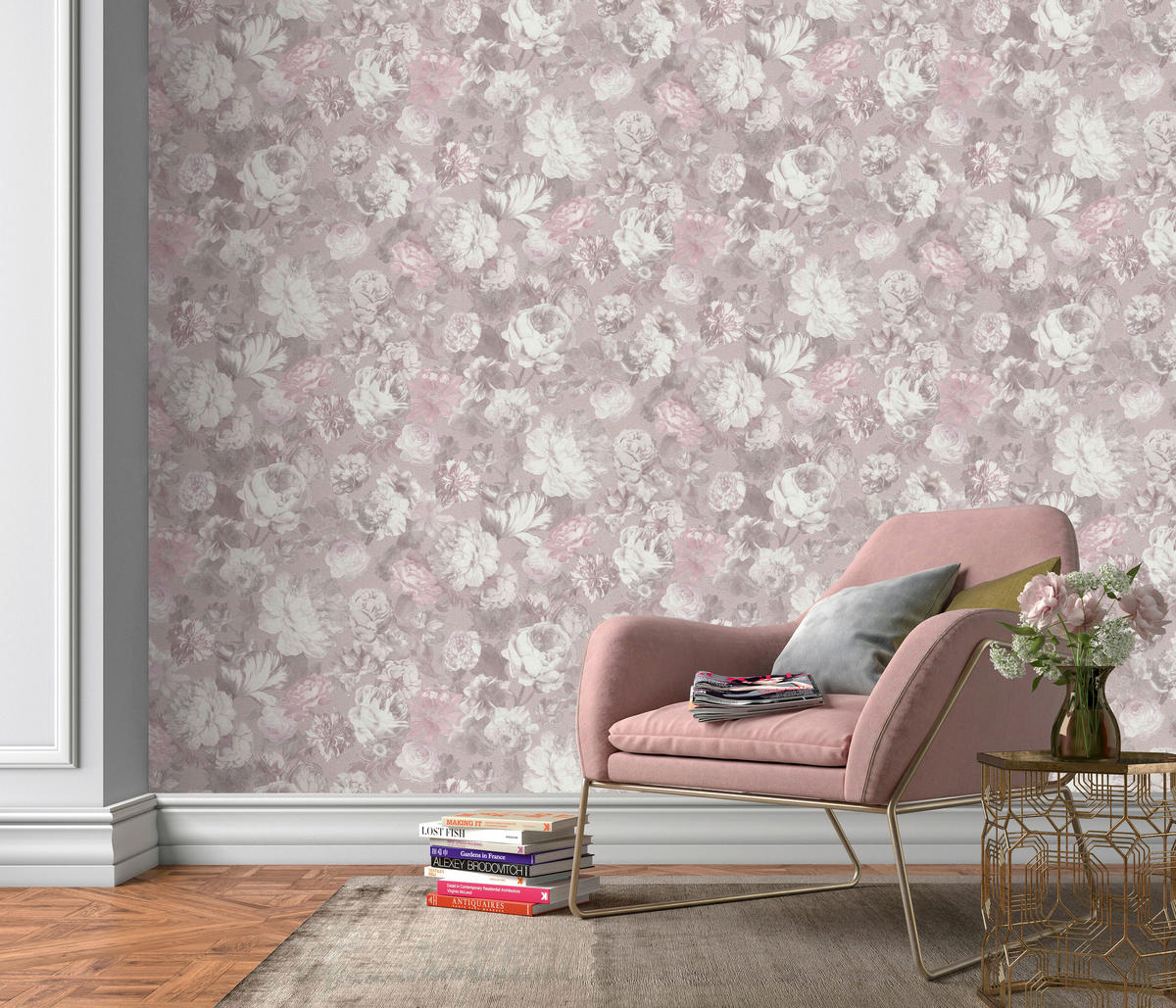Vliestapete Floral bunt B/L: ca. 53x1005 cm Vliestapete_02513-70 - bunt (53,00/1005,00cm)
