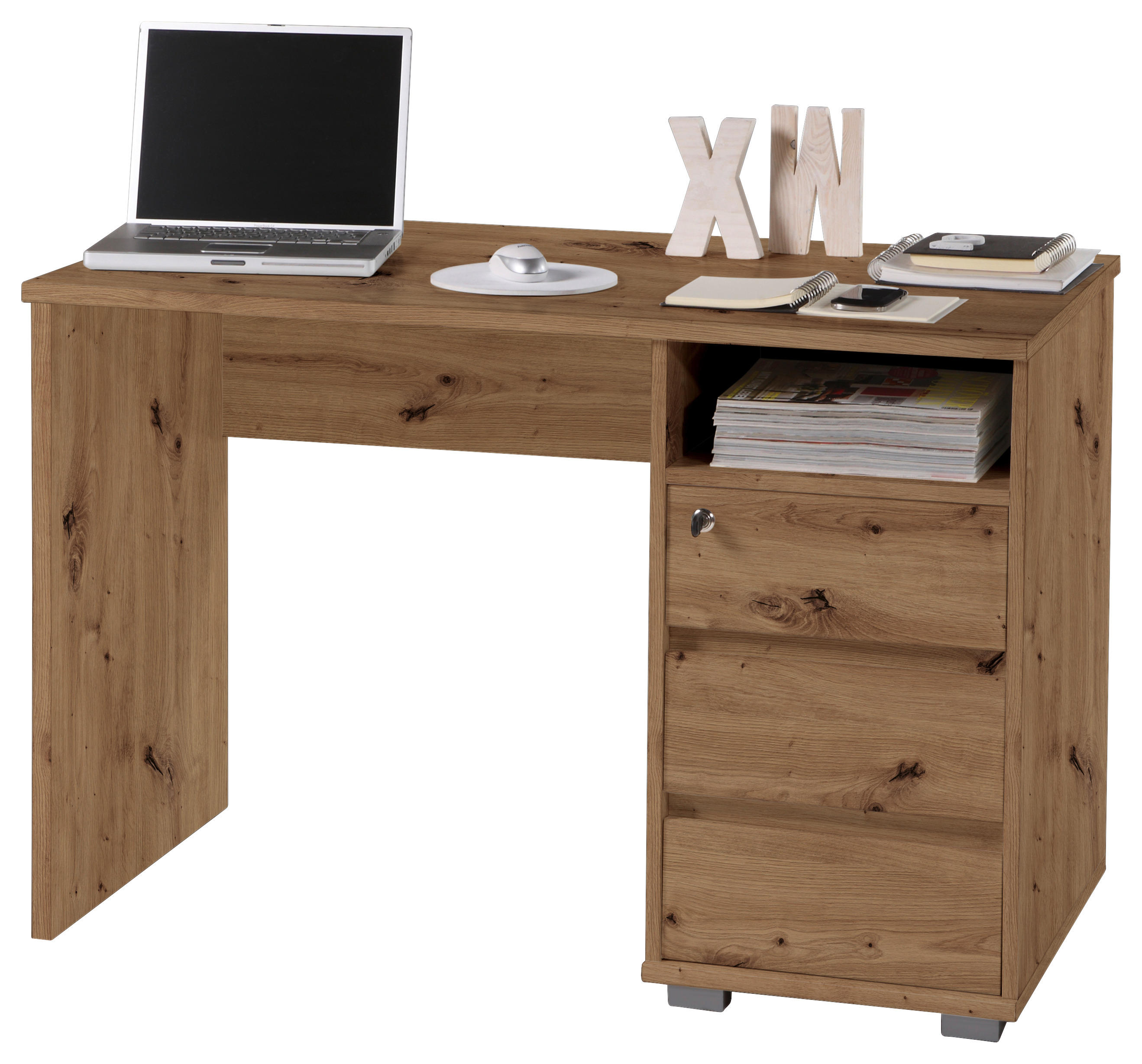 Schreibtisch Primus Eiche Artisan Nachbildung B/H/T: ca. 110x75x65 cm Primus - Eiche (110,00/75,00/65,00cm)