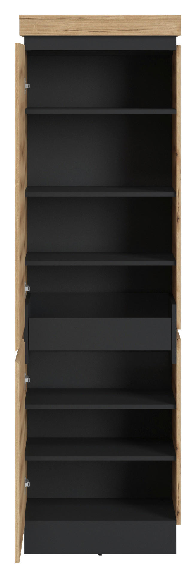 Garderobenschrank Corte Eiche Evoke Coast Nachbildung anthrazit B/H/T: ca. 60x200,5x45 cm Corte - Eiche/anthrazit (60,00/200,50/45,00cm)