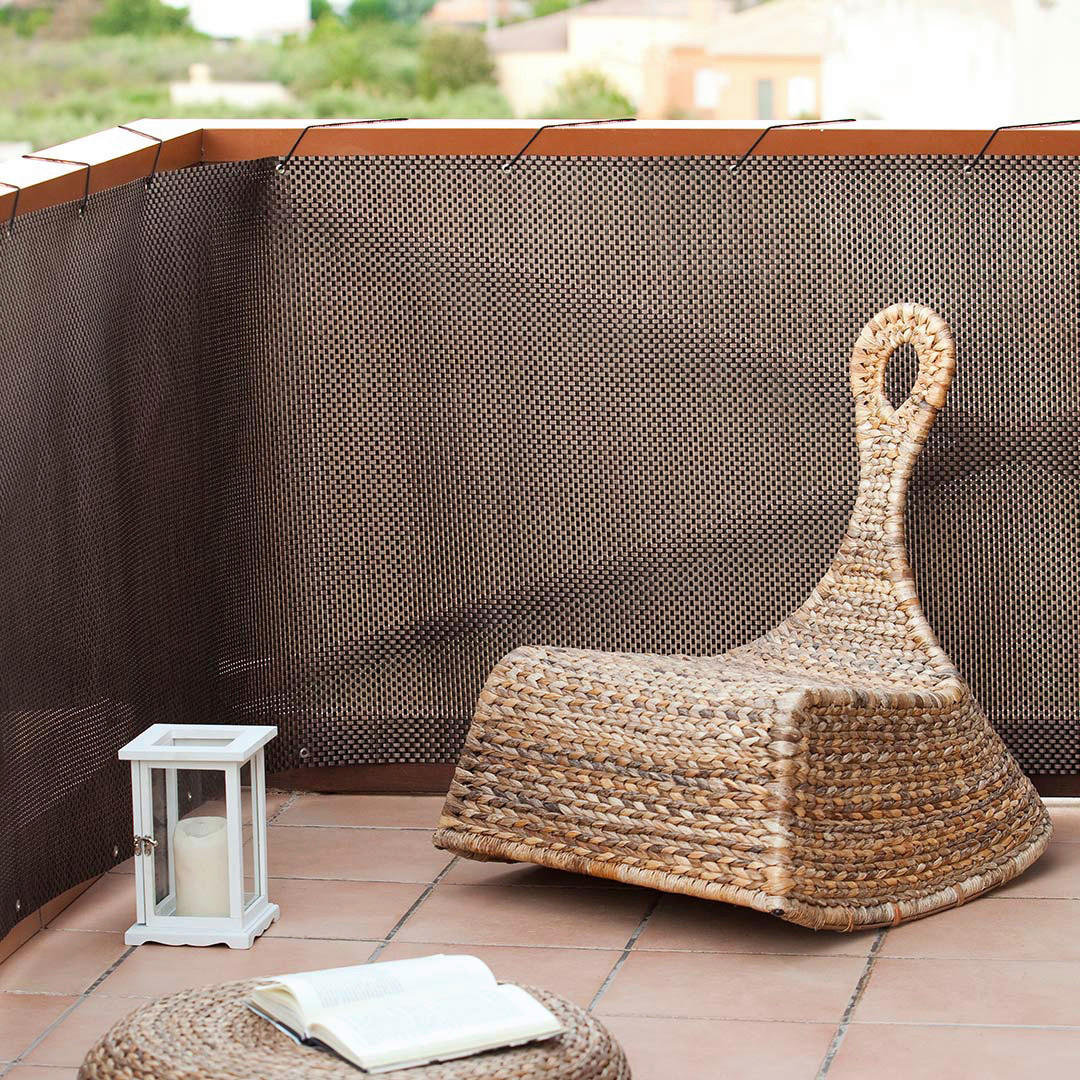 NORTENE Balkonverkleidung braun Rattan B/H/L: ca. 301x7x93 cm Balkonverkleidung - braun (93,00/301,00/7,00cm) - NORTENE