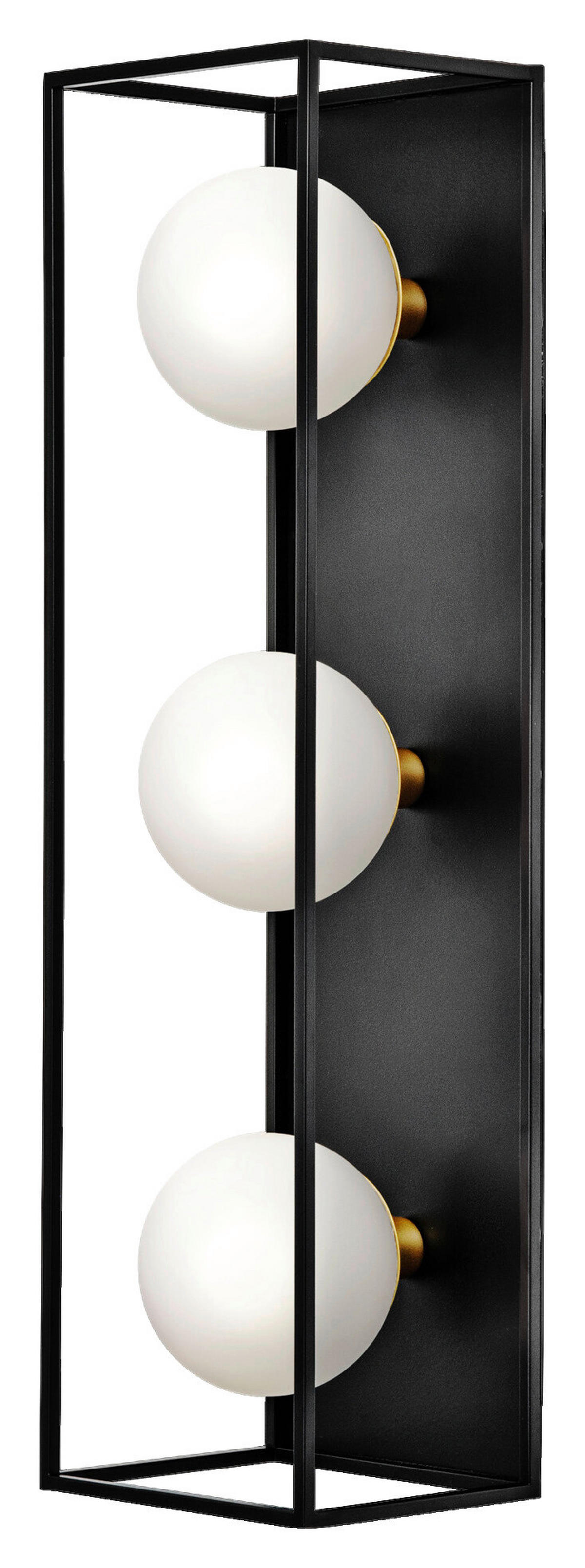 LEDVANCE Badezimmer-Wandleuchte Square 756946 schwarz weiß Metall Glas B/H/L: ca. 15x15,5x55 cm G9 Decor Square - weiß/schwarz (55,00/15,00/15,50cm) - Ledvance