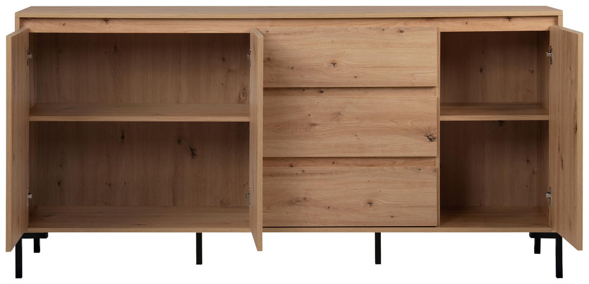 Sideboard Korsika Eiche Artisan Nachbildung B/H/T: ca. 170x87x40 cm Korsika - Eiche (170,00/87,00/40,00cm)