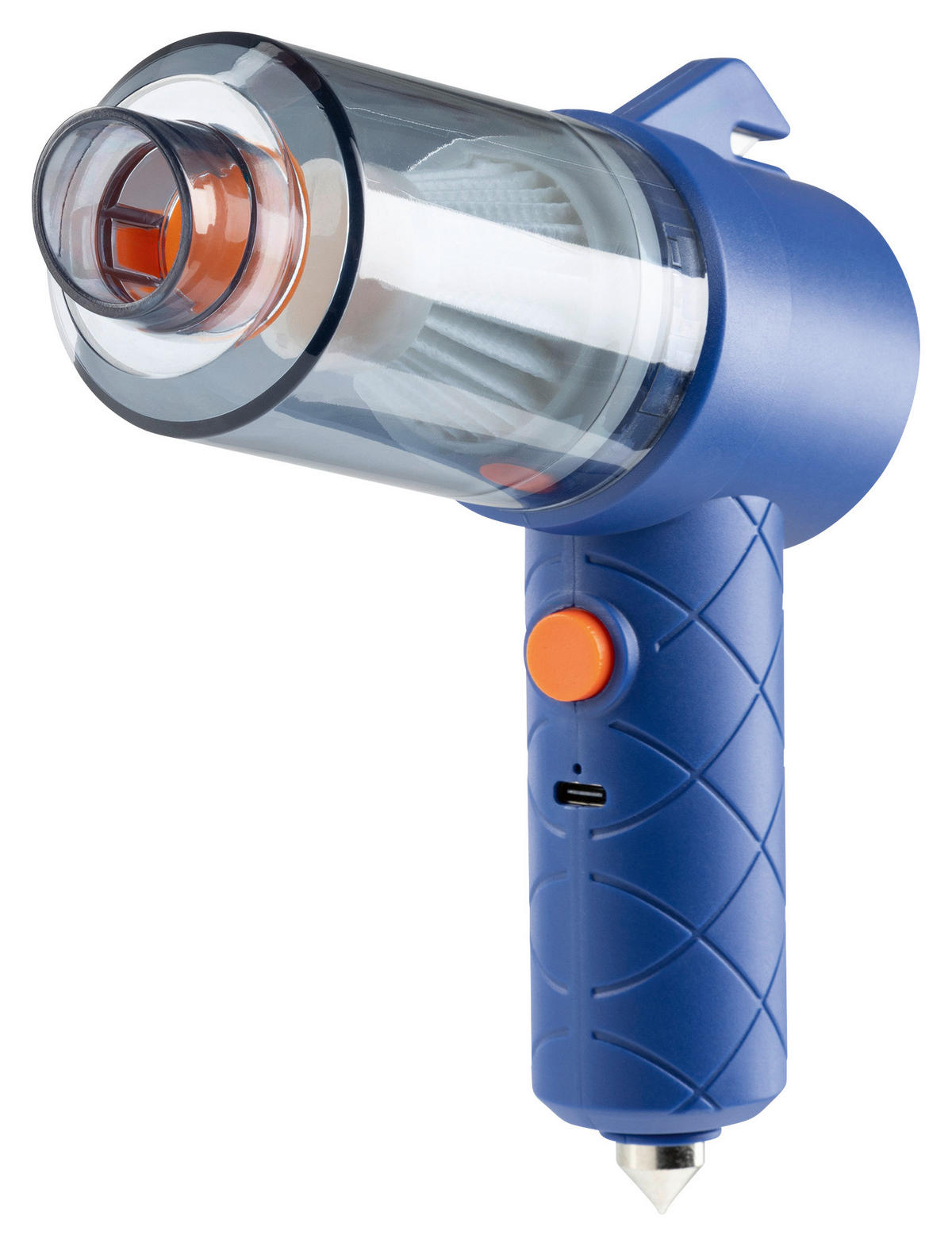 CLEANmaxx Akku-Handstaubsauger blau orange B/H/L: ca. 7x16,5x20 cm Akku-Handstaubsauger_6tlg. - blau/orange (20,00/7,00/16,50cm) - CLEANmaxx