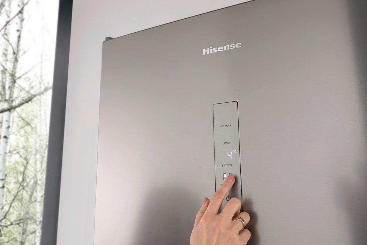 Hisense Kühl-/Gefrierkombination RM469N4ACD Silbergrau Kühl-Gefrierkombi RM469N4ACD - Silbergrau - Hisense