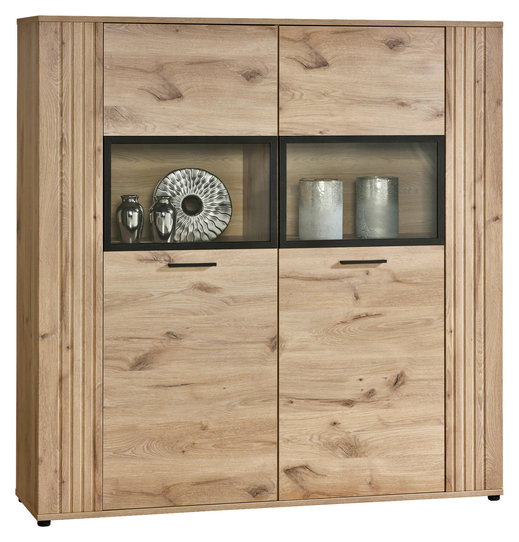 Highboard Turin Eiche Viking Nachbildung B/H/T: ca. 150x157x40 cm Turin - (150,00/157,00/40,00cm)